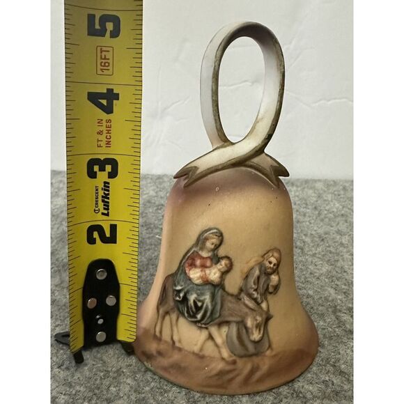 Vintage Bisque Matte Ceramic Christmas Bell C32 Made in Mexico‎ - Picture 5 of 6